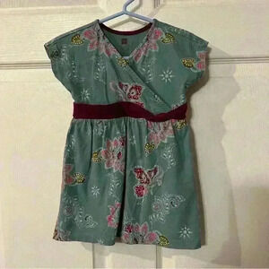 Tea Collection Girls 100% Cotton Floral Dress, Size 18-24 Months